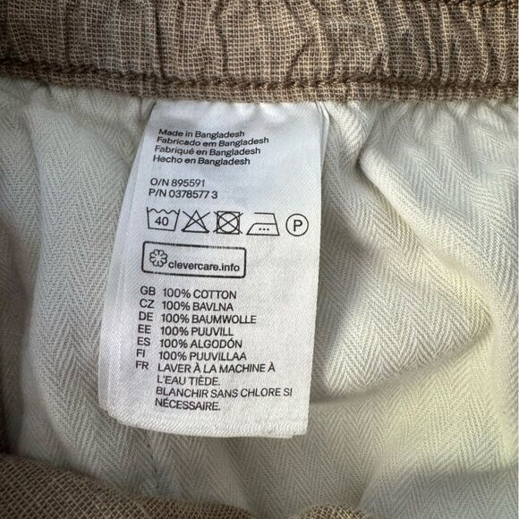 Men’s H&M drawstring khaki chino shorts, size 32 - Picture 4 of 8